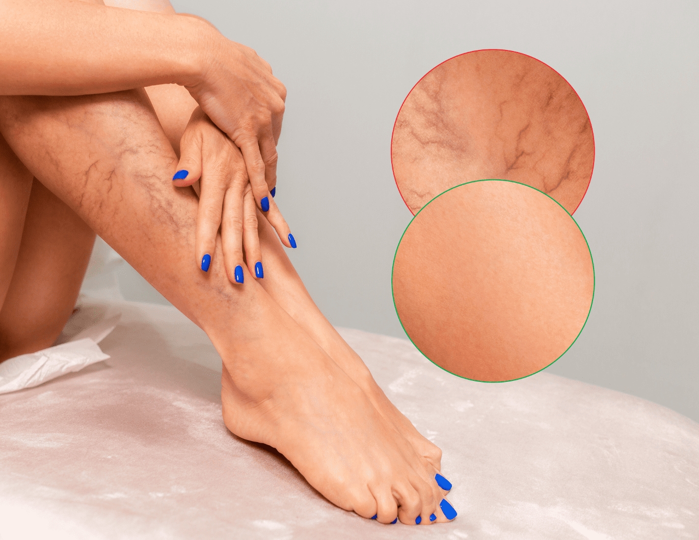 Persona estirando las piernas